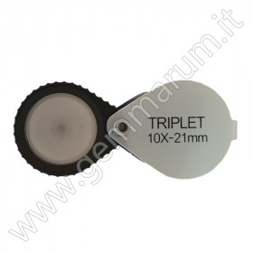 TRIPLET LOUPE 10x rubber grip