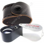 TRIPLET LOUPE 10x with LED and UV light