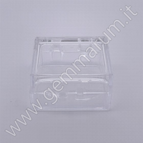 Edelsteindose 3x3x1.6 cm Transparent