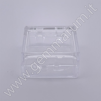 Edelsteindose 3x3x1.6 cm Transparent