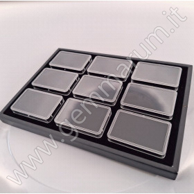Tray for 9 display boxes  for precious stones diamonds