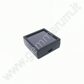 scatolina nera porta pietre in plastica e vetro 40x40x17 mm