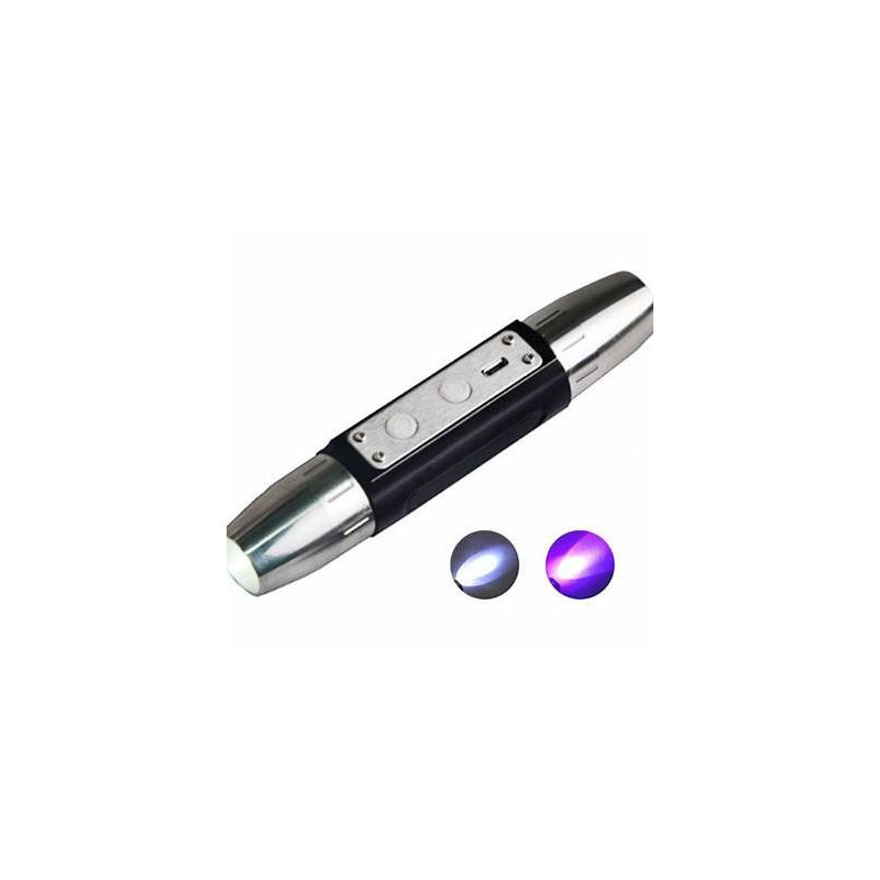 Torcia LED 5W A Luce Bianca Con Corpo In Alluminio - Ricaricabile, 2 Modalità, 500-999 Lumen - Foto 2