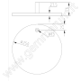 Professional Table Base - White for LED Lamp with 4 Temperatures