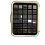 Tray with 60 boxes 3x3 - black