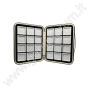 Tray with 24 boxes 5x5 - white