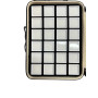 Elegante box imbottito con 48 scatoline 4x4 Bianche