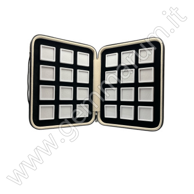 Tray with 24 boxes 4x4 - white