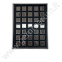 Tray with 35 boxes 3x3cm - black