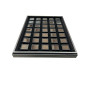 Tray with 35 boxes 3x3cm - black