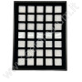 Tray with 35 boxes 3x3cm - white