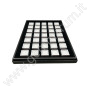 Tray with 35 boxes 3x3cm - white