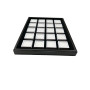 Tray with 20 boxes 4x4 - white
