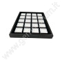 Tray with 20 boxes 4x4 - white