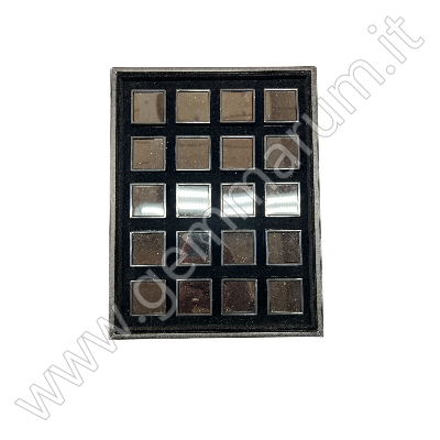 Tray with 20 boxes 4x4 - black