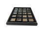 Tray with 20 boxes 4x4 - black