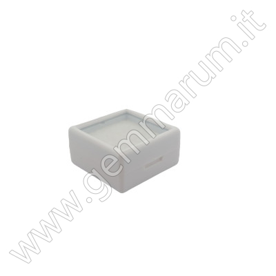 white Acrylic Gemstone display box 3x3cm