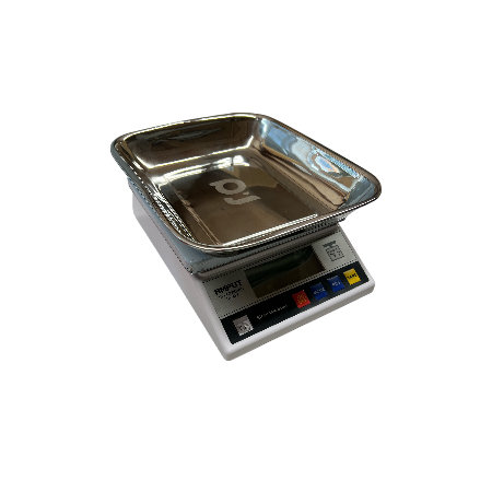Weighing Pan for Scales - silver chrome