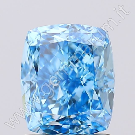 DIAMANTE CVD CUSHION FANCY BLUE 1.51 ct