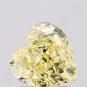 CVD Synthetischer Diamant / Herz-Schliff  1.53 ct FANCY YELLOW