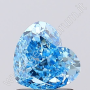 CVD Synthetischer Diamant / Herz-Schliff  1.38 ct FANCY BLUE