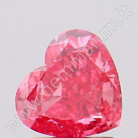 CVD Synthetischer Diamant / Herz-Schliff  1.36 ct FANCY PINK