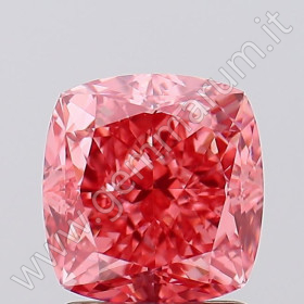 CVD SQUARE CUSHION FANCY PINK 1.71 ct