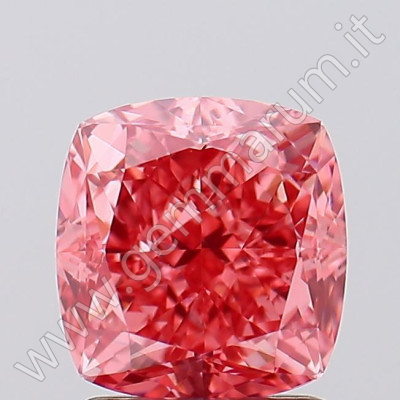 CVD SQUARE CUSHION FANCY PINK 1.71 ct
