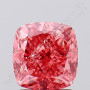 CVD SQUARE CUSHION FANCY PINK 1.71 ct