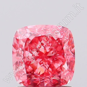 LG DIAMOND CVD SQUARE CUSHION FANCY PINK 1.36 ct