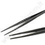 SET Pinzette INOX punta scanalata - 2pz