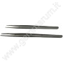 SET Pinzette INOX punta scanalata - 2pz