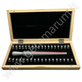 Ringmaß-Set mit Ringstock in eleganter Holzbox - groß