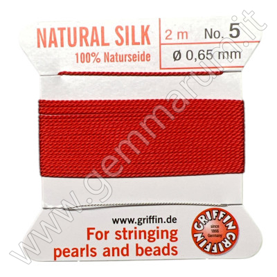 Red coral silk thread Griffin No. 5
