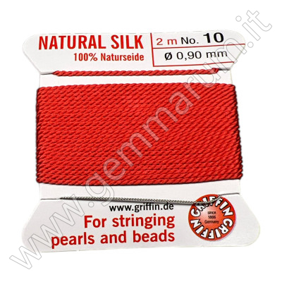Red coral silk thread Griffin No. 10