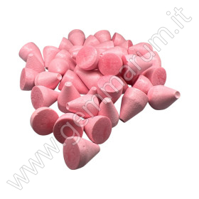 Pink urea resin abrasive 15mm - cone shape