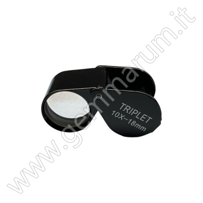 Prazisionslupe 10x 18 mm swarz