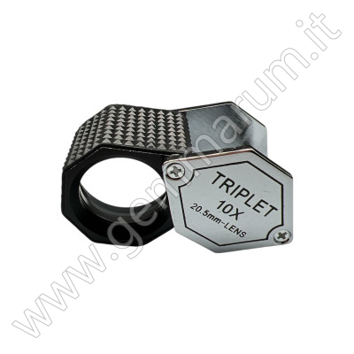 LENTE TRIPLETTA 10X GOMMATA ESAGONALE
