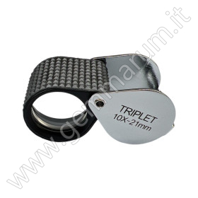 TRIPLET LOUPE 10x rubber grip