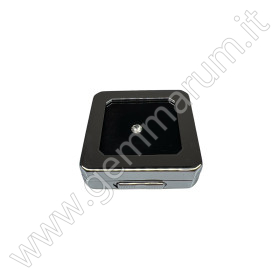 Metalldose 5.5X5.5x1.5 cm - glänzende silberne Farbe