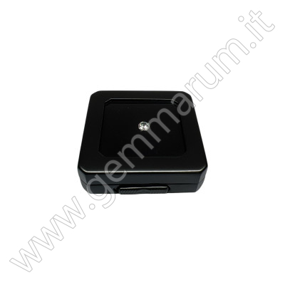 Edelsteindose 5.5X5.5x1.5 cm - matte schwarze Farbe