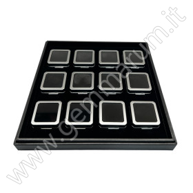 BOX 12 Scatoline Metallo 4X4x1.5 cm - argento opaco