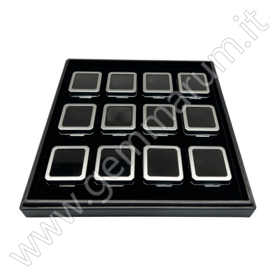 BOX 12 Scatoline Metallo 4X4x1.5 cm - argento opaco