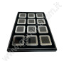 BOX 12 Scatoline Metallo 5.5X5.5x1.5 cm - Argento lucido