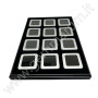 BOX 12 Scatoline Metallo 5.5X5.5x1.5 cm - Argento Opaco