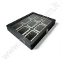 Elegante Espositore con chiusura e finestra 9 scatoline - matt silver