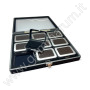 Elegante Espositore con chiusura e finestra 9 scatoline - matt silver
