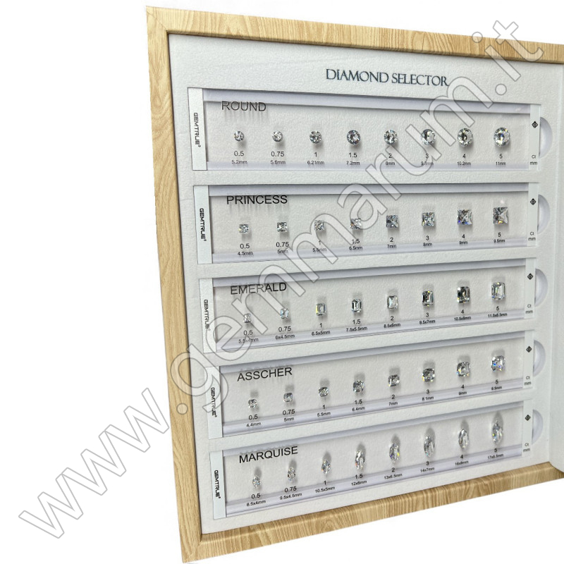 Diamond Selector - Visual Diamond Size and Shape Kit