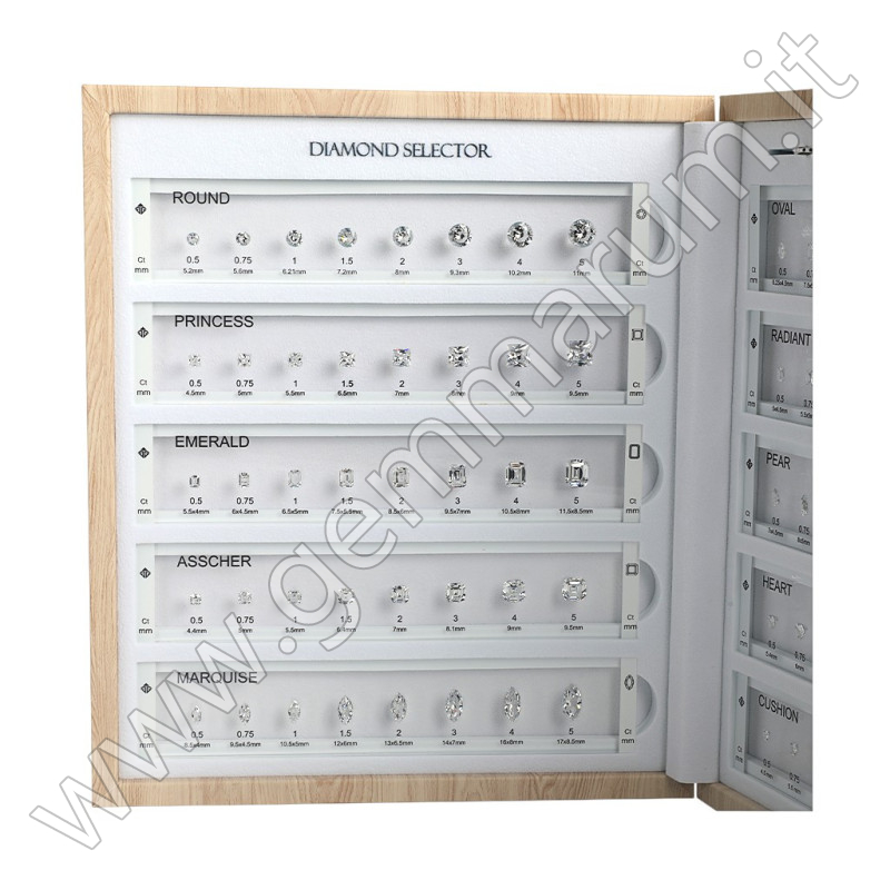 Diamond Selector - Visual Diamond Size and Shape Kit