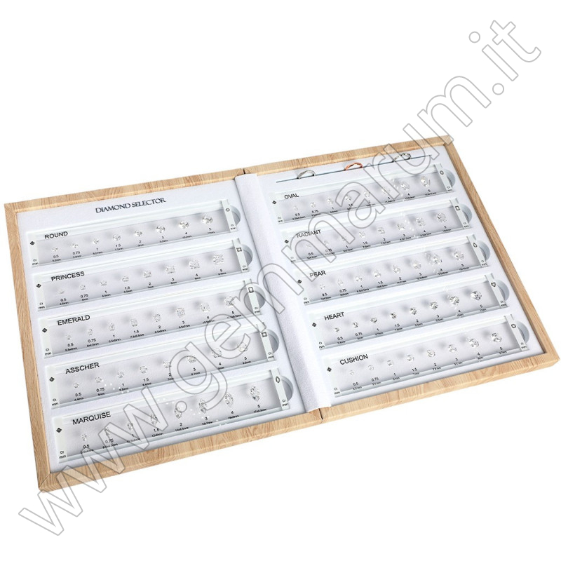 Diamond Selector - Visual Diamond Size and Shape Kit